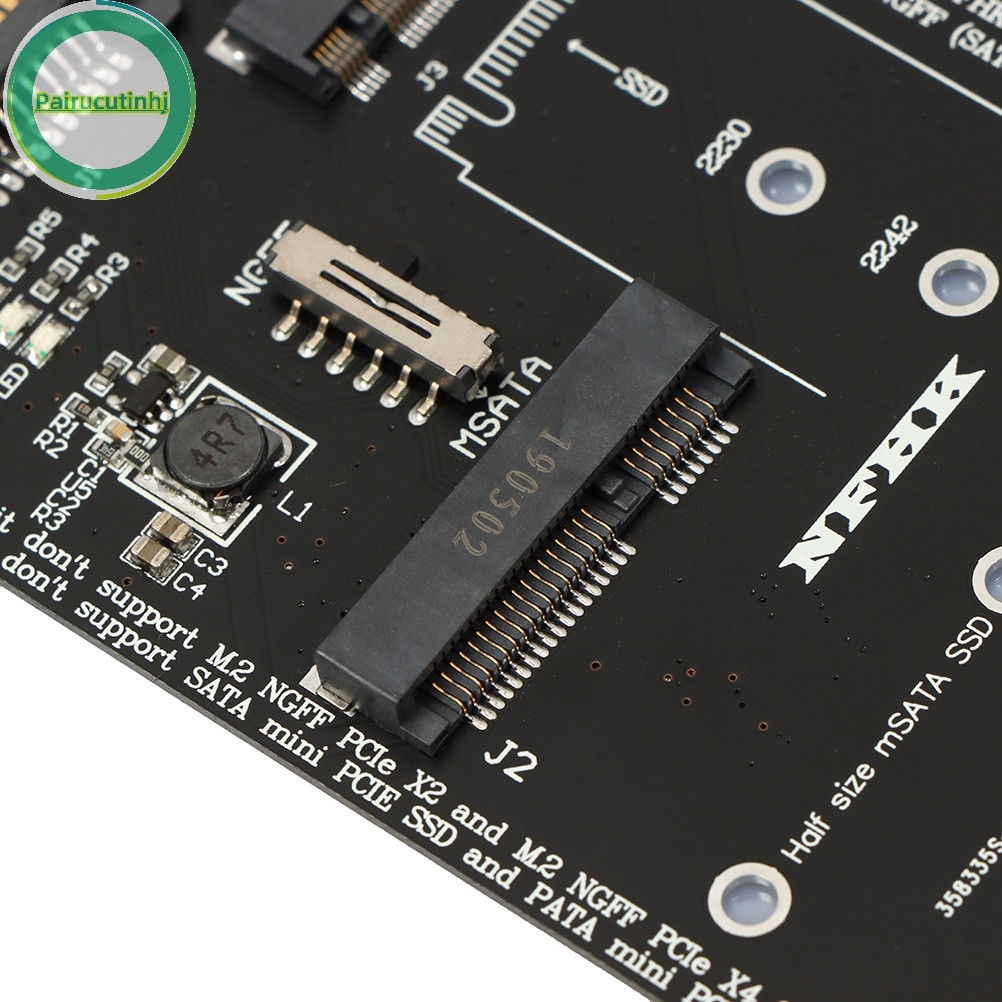Card Chuyển Đổi 2 Trong 1 M2 Sata NGFF,MSATA Sang SATA 3.0 Cho máy bàn, Laptop-Không dùng được SSD M2 NVME