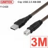 Cáp máy in USB 2.0 1.8M 3M 5M 10M Unitek- Hàng chính hãng.