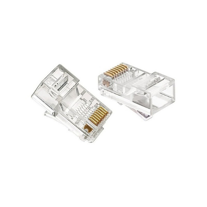 Combo 100 hạt mạng xuyên thấu Cat5E Cat 6E vỏ sắt tuỳ chọn
