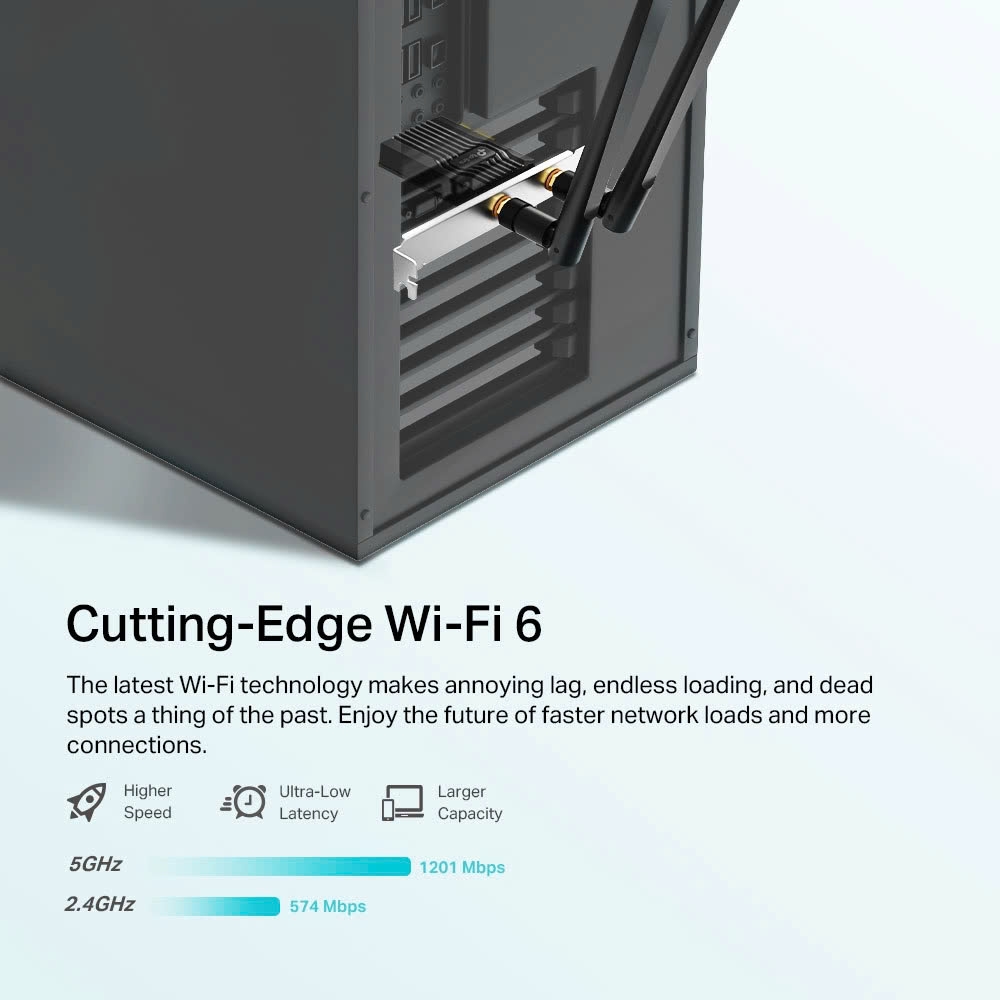 Card mạng không dây Bluetooth TP Link Archer TX20E (1775 Mbps/ Wifi 6/ 2.4/5 GHz)