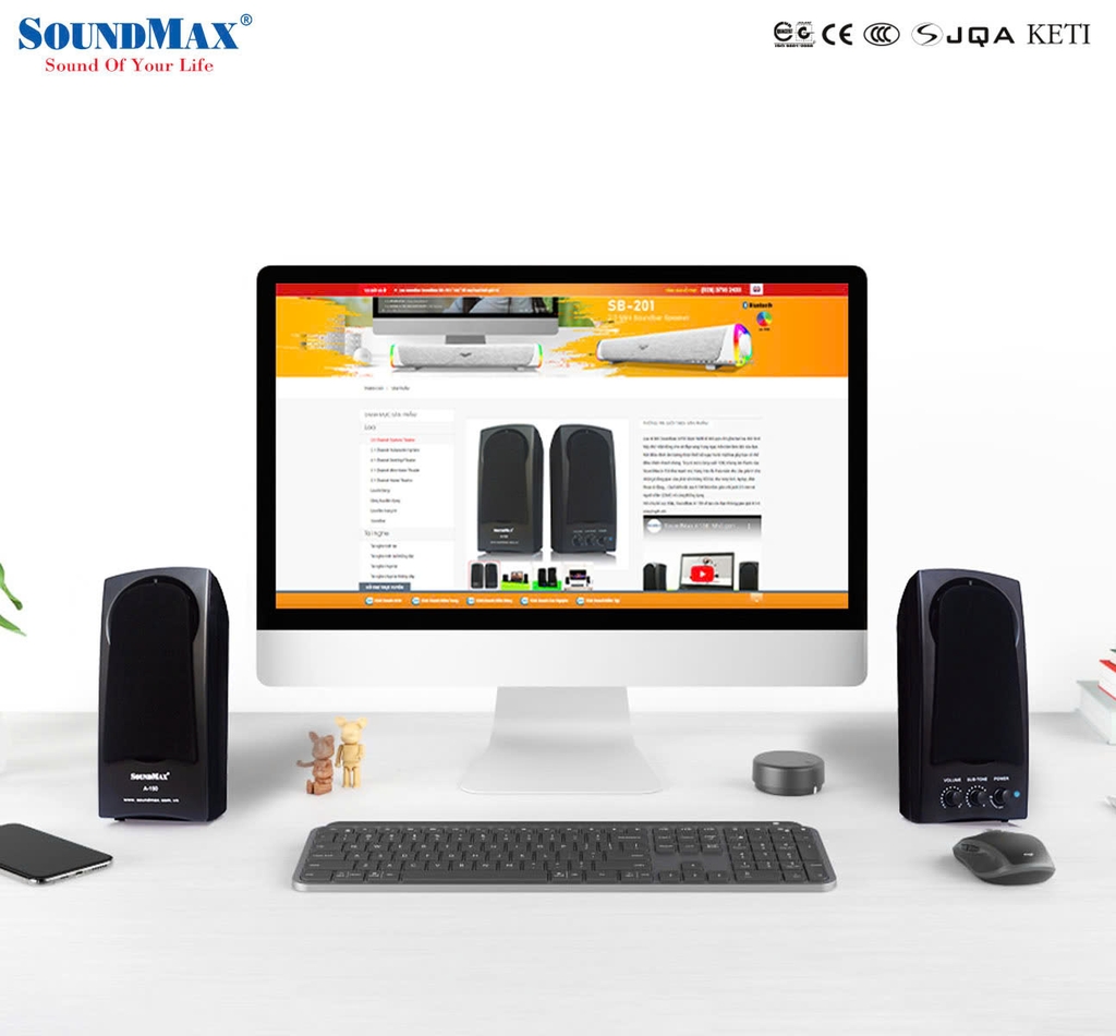 Loa vi tính Soundmax A150 2.0- Hàng Chính Hãng