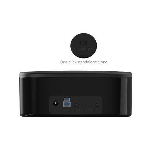 Đế (Dock) ổ cứng 2 khay 3.5/2.5 USB đen Orico 6228US3-C