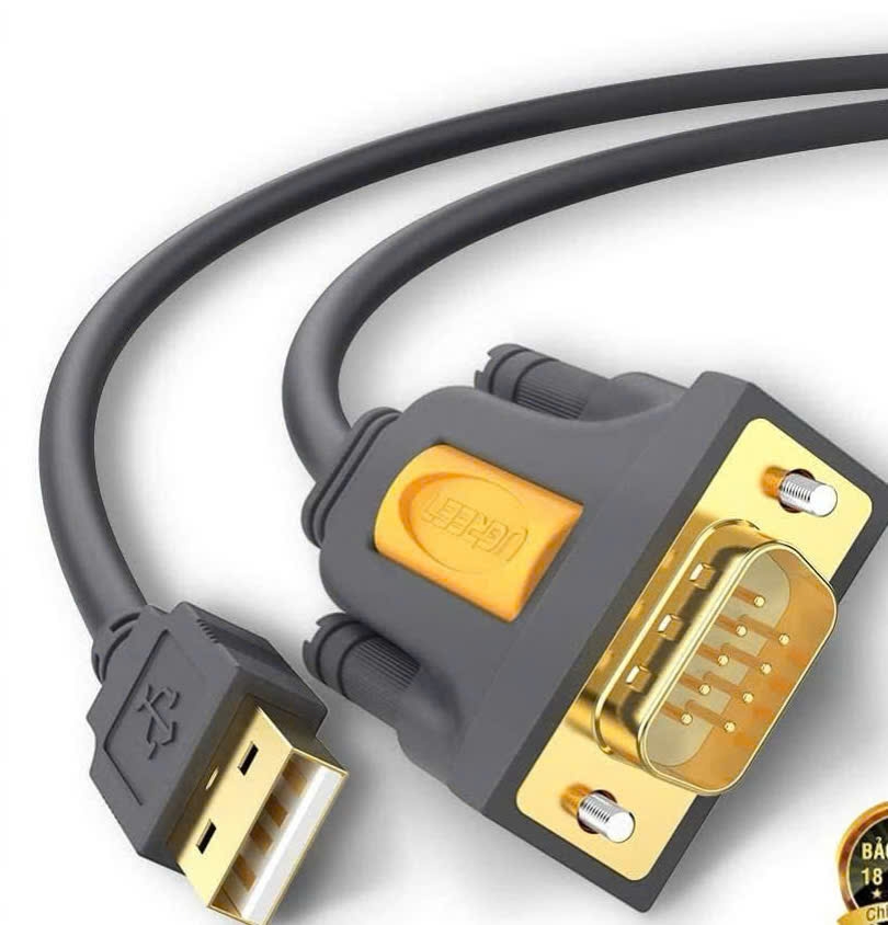 Cáp chuyển USB sang Com RS232 Ugreen 20221 dài 1.5m -Hàng chính hãng