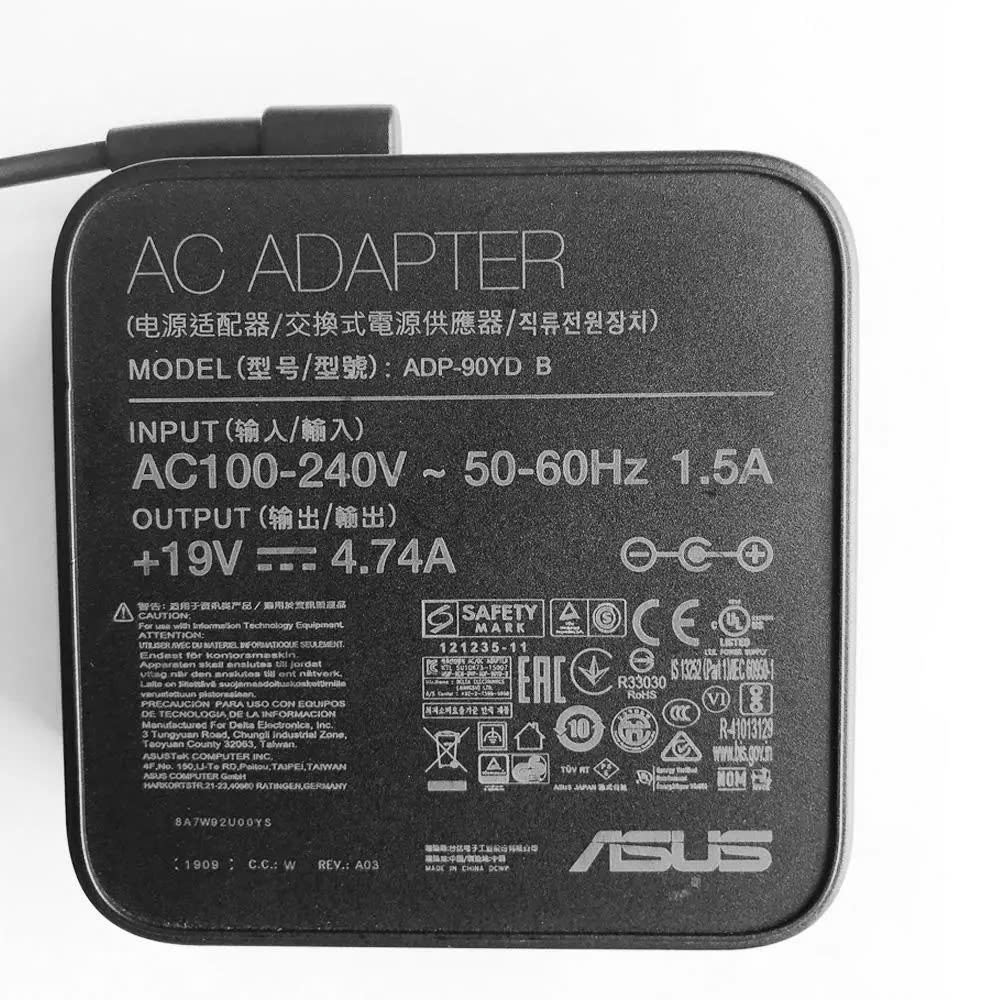 Sạc Laptop Asus 19V 4.74A 90W ( đầu sạc 4.5 x 3.0mm) có chân kim nhỏ bên trong.