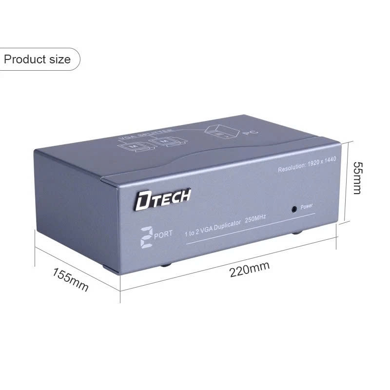 Bộ Chia Vga1 sang 2 Dtech DT7252