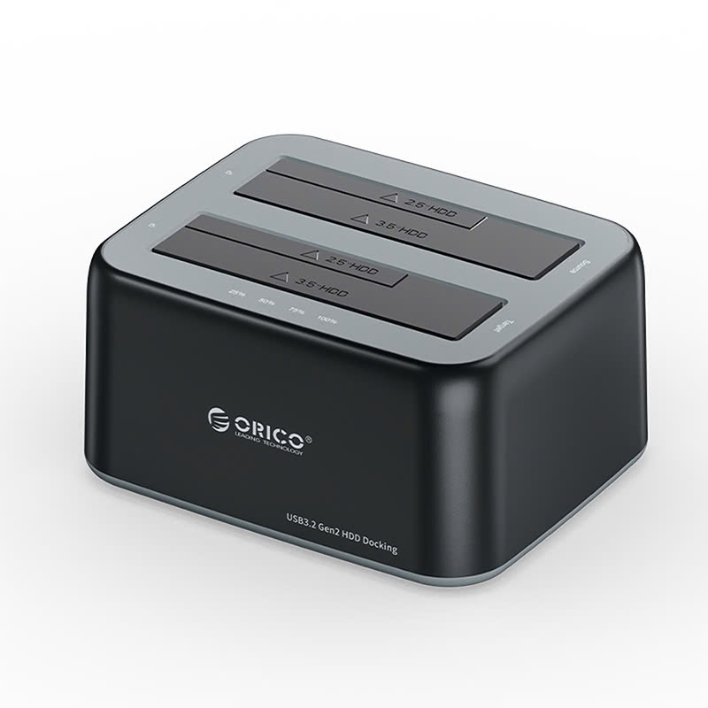 Orico Đế (Dock) ổ cứng 2 bay ORICO 6829C3 dùng cho SSD HDD 2.5in 3.5 in USB 3.0