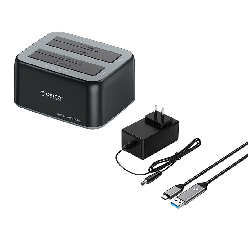 Orico Đế (Dock) ổ cứng 2 bay ORICO 6829C3 dùng cho SSD HDD 2.5in 3.5 in USB 3.0