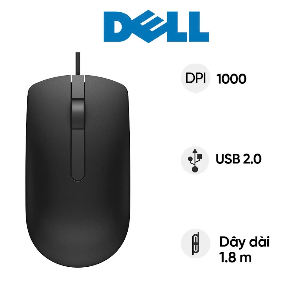 Chuột máy tính có dây Dell MS116