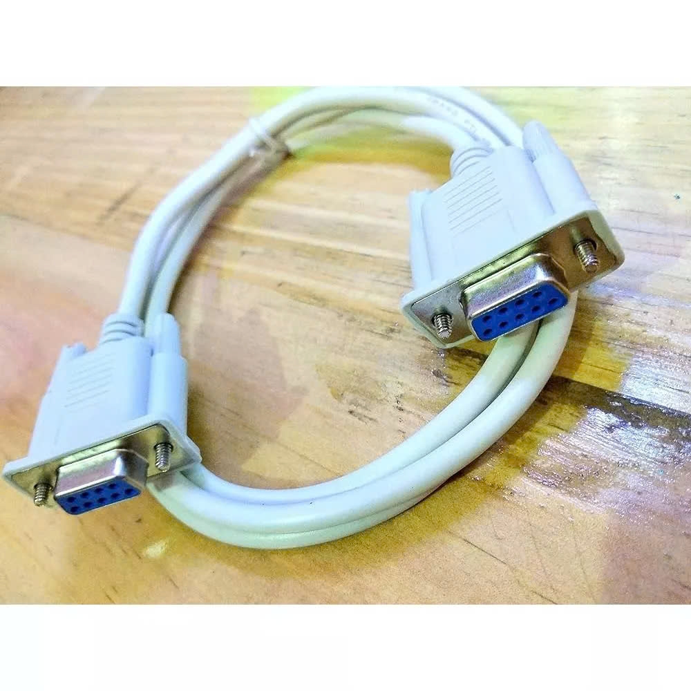 Cáp cổng Com RS232 2 đầu cái đực 1.5m 3m 5m màu trắng.