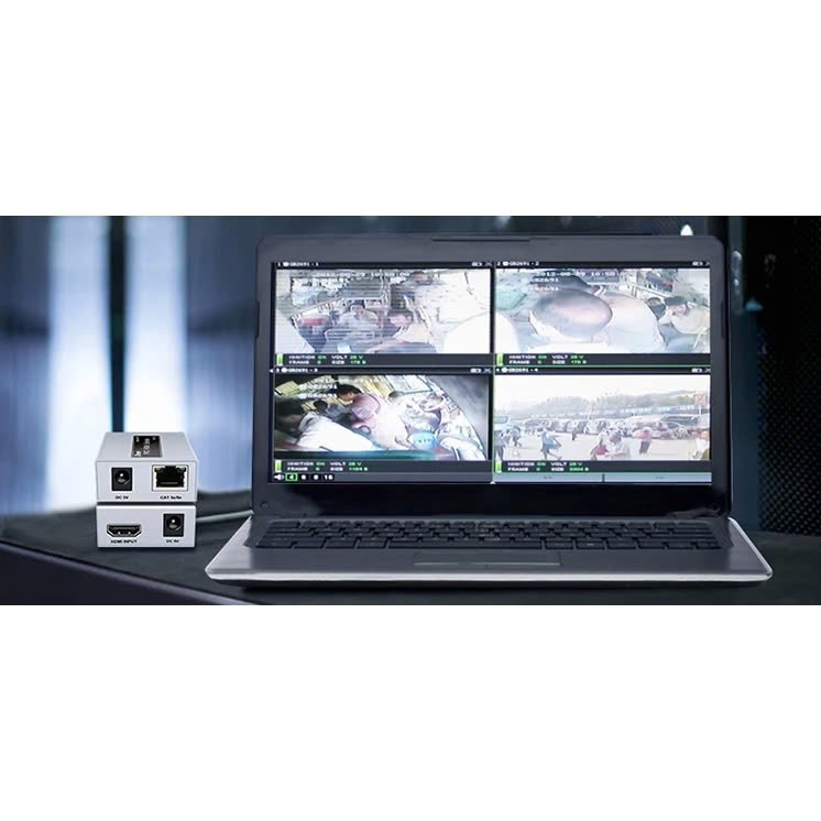 Dtech Bộ kéo dài HDMI qua mạng LAN RJ45 DTech DT 7073(2nd)POC HMDI dài 50M màu xám