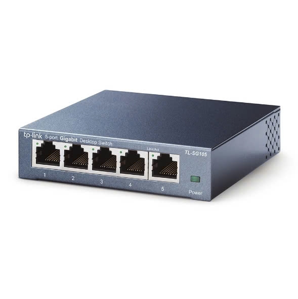 Bộ chia mạng(Switch)  5 cổng 100/1000 Gigabit TP Link TL SG105 Vỏ sắt