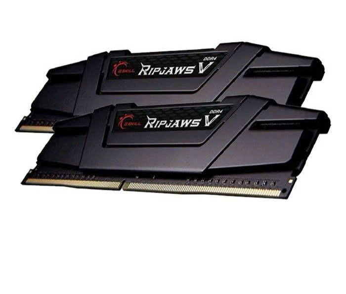 Bộ nhớ Ram máy tinh DDR4 Gskill 16G bus 3200 Ripjaws V (1x 16GB) (F4-3200C16S-16GVK) tản nhiệt