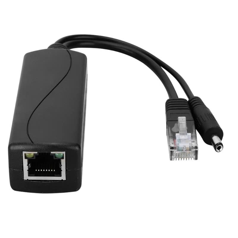 Bộ chuyển nguồn PoE Splitter 48V sang 12V 1A-2A zắc 5.5 x 2.1 Type C Micro B