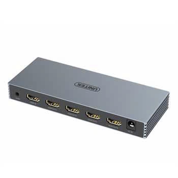 nitek Bộ chia HDMI 1 ra 4  Unitek V171A chuẩn 2.0 hỗ trợ 4K@60Hz và cổng âm thanh 3.5mm vỏ nhôm