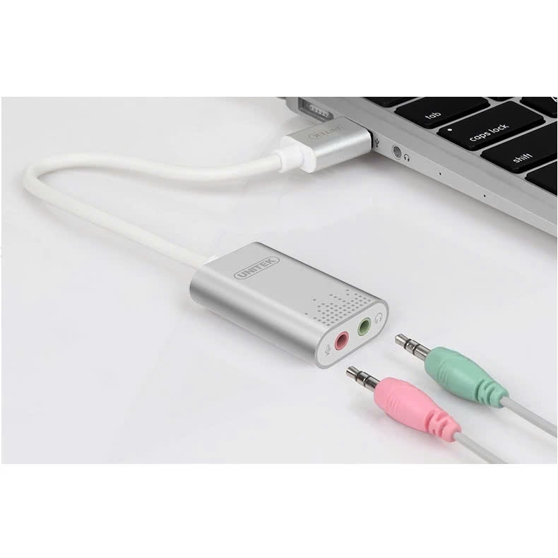 Unitek Cáp chuyển USB sang Sound Unitek Y247A micro và tai nghe cổng 3.5