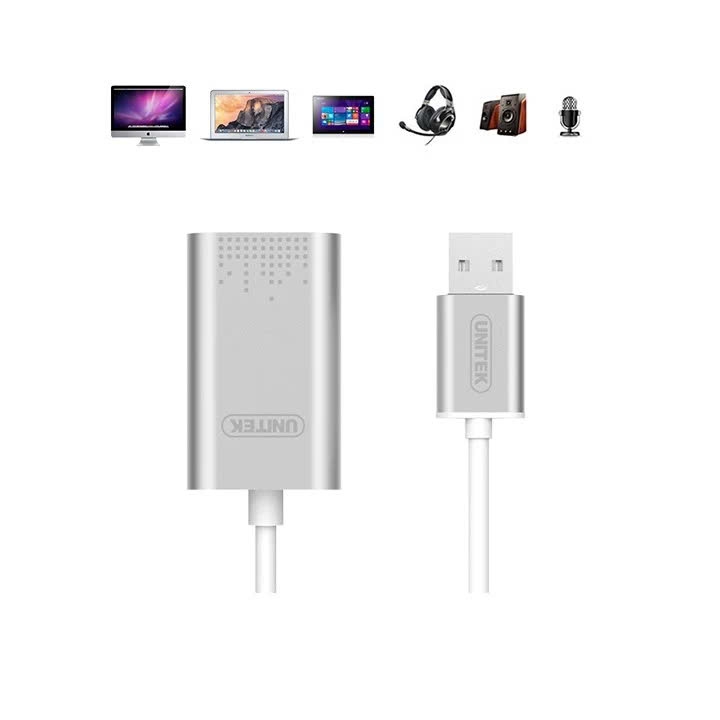 Unitek Cáp chuyển USB sang Sound Unitek Y247A micro và tai nghe cổng 3.5