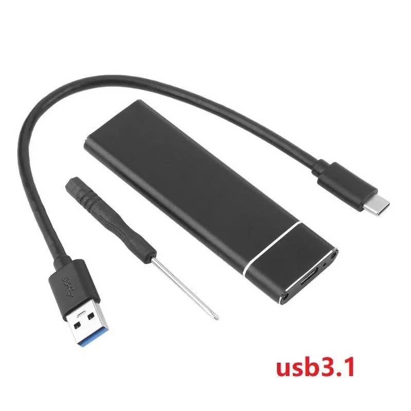 Hộp (Box) Đựng Ổ Cứng M2 NVME hoặc M2 Sata NGFF Ssd vỏ nhôm, cáp type C tuỳ chọn.
