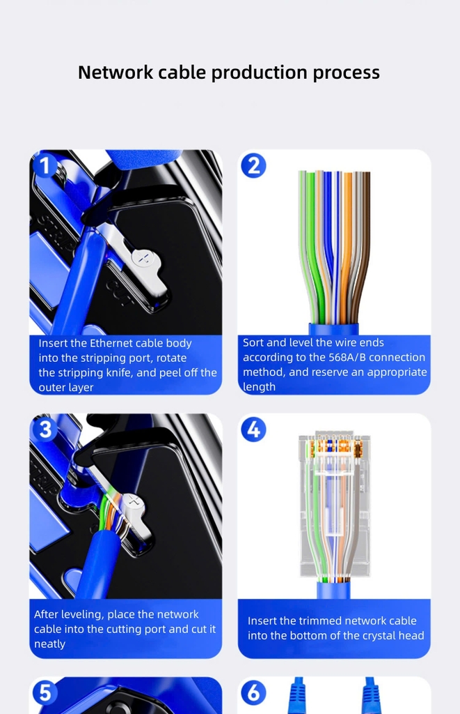 Dtech Kìm bấm mạng RJ45 điện thoại RJ11 Dtech DT1047