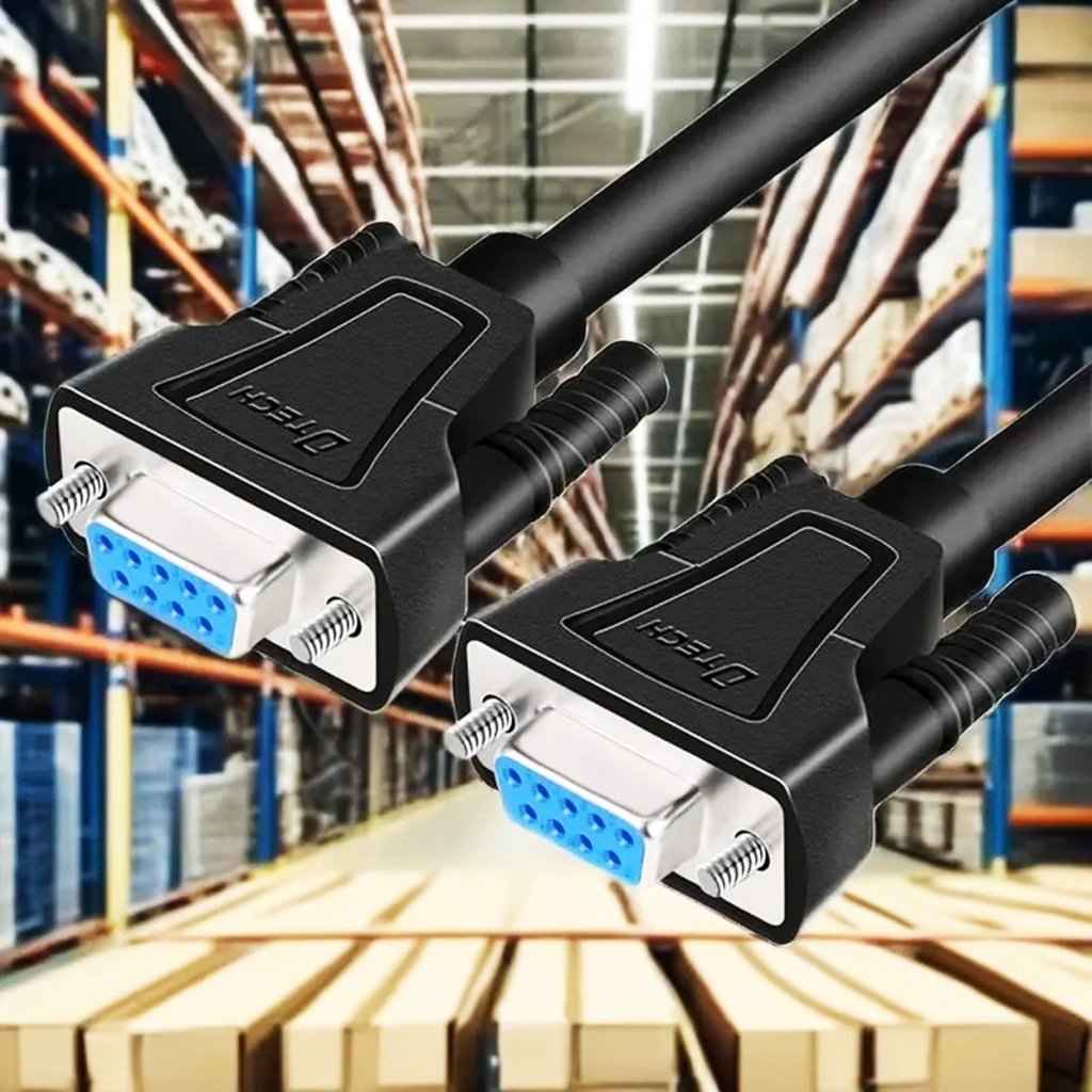Dtech Cáp cổng Com RS232 Dtech DT 9005C 2 đầu cái 1.5m 3m màu đen.