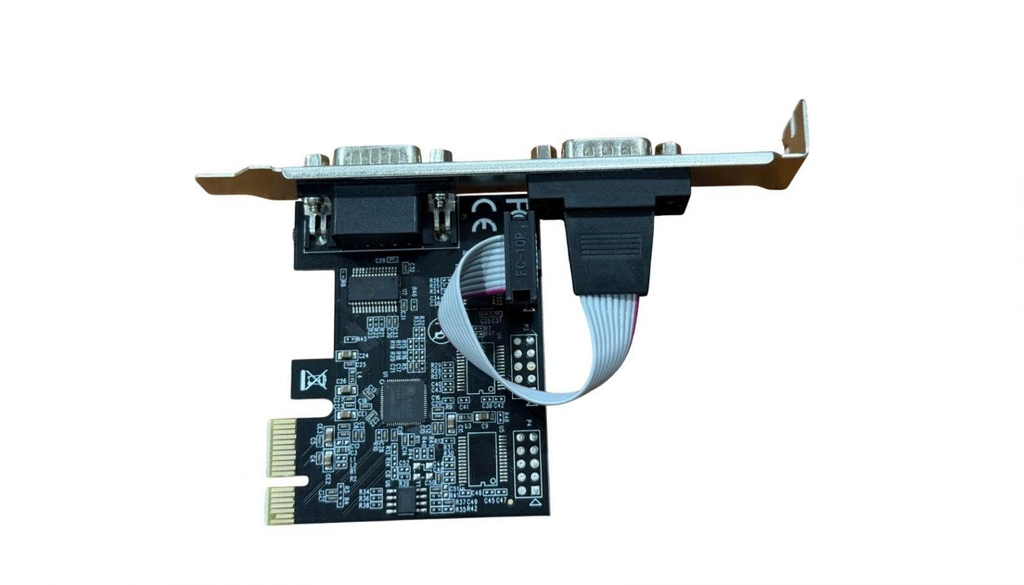 Card PCI E sang COM (RS232) 2 cổng Unitek Y7504BBK01