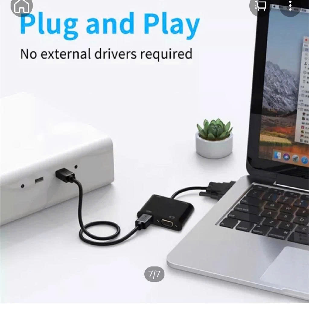 Cáp chuyển Vga sang HDMI và VGA gắn từ máy tính đầu ghi có cổng VGA sang màn hình có cổng HDMI