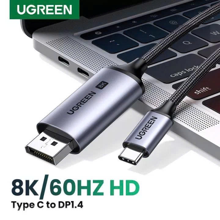 Ugreen Cáp Chuyển Type C sang Displayport Ugreen CM556 25158 độ phân giải DP1.4 4K@144Hz - 8K@60Hz cao cấp