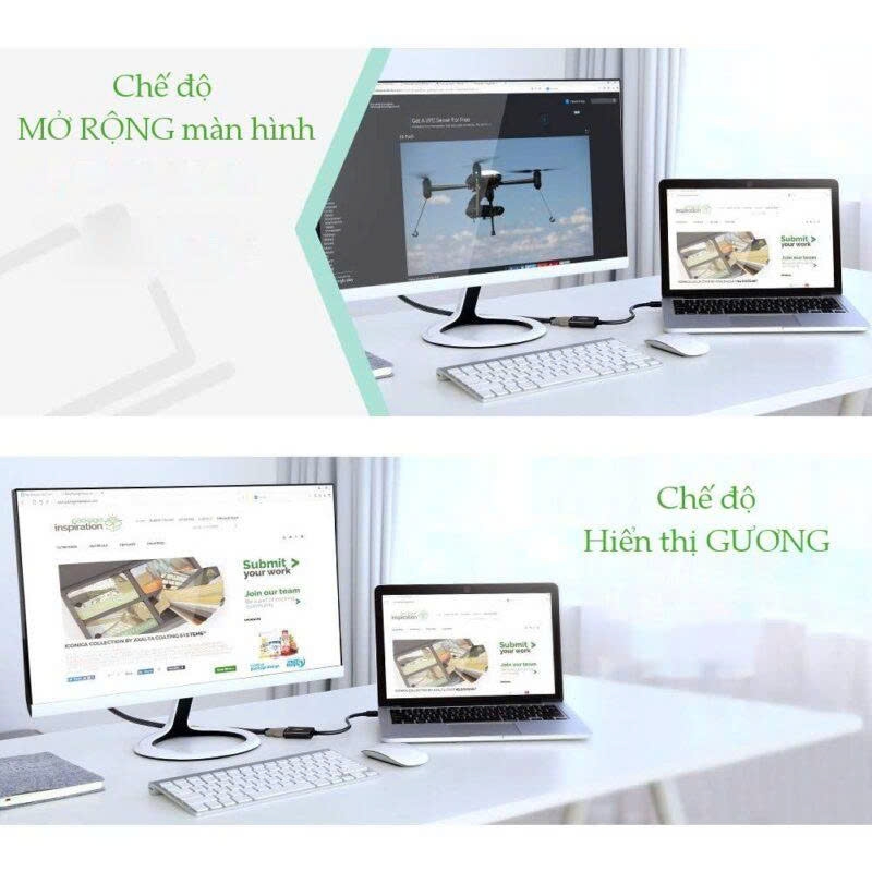 Ugreen Cáp chuyển Mini Displayport sang HDMI Ugreen MD112 10461 hỗ trợ độ phận giải 1920 x 1080 màu đen dài 20cm