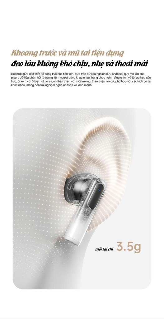 Tai nghe Bluetooth Pisen P2 BHD-TW13 Chống ồn kép ANC + ENC