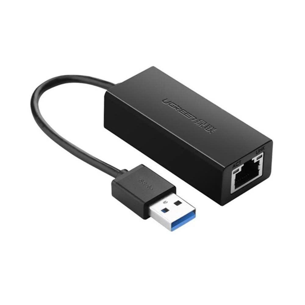 Ugreen Cáp chuyển USB 3.0 sang mạng Lan RJ45 Ugreen UG20256 tộc độ Gigabyte 10/100/1000 Mbps