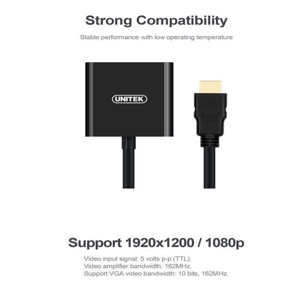 Cáp chuyển HDMI sang VGA Unitek Y6333