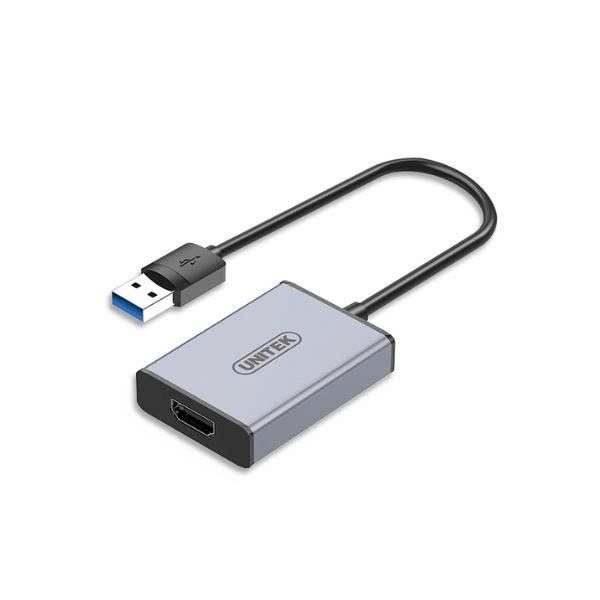 Unitek Cáp chuyển USB sang HDMI Unitek LV428A gắn từ máy tính sang màn hình cổng HDMI .