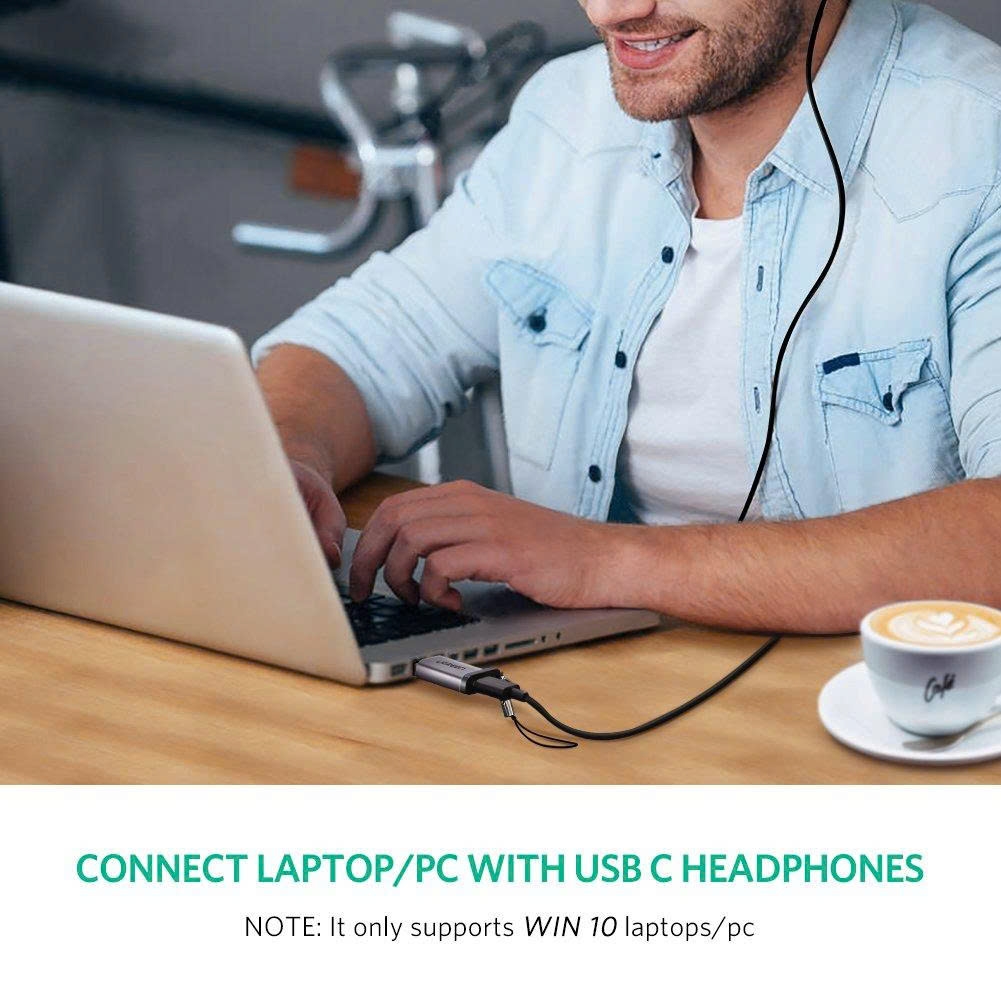 Đầu đổi USB 3.0 sang Type C Ugreen 50533 cao cấp màu xám vỏ hợp kim