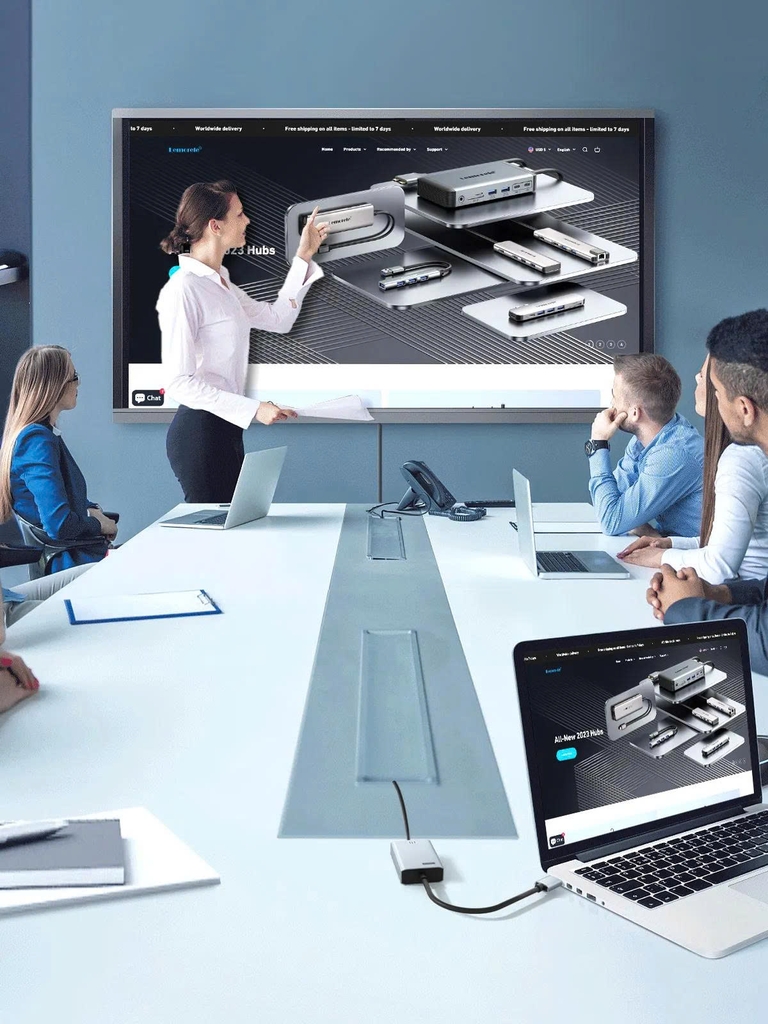 Cáp chuyển USB sang HDMI Lemorele LC06 Pus gắn từ máy tinh sang màn hình có cổng HDMI( có cài river)