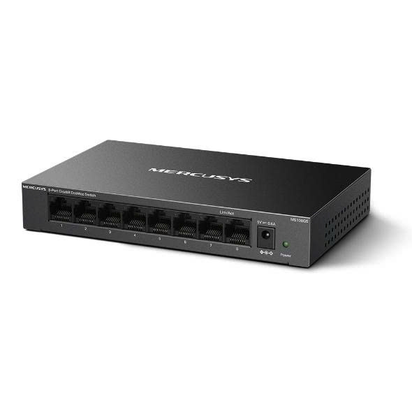 Bộ chia mạng (Switch) 8 Cổng Gigabit Mercusys MS108GS 10/100/1000 Mbps vỏ sắt