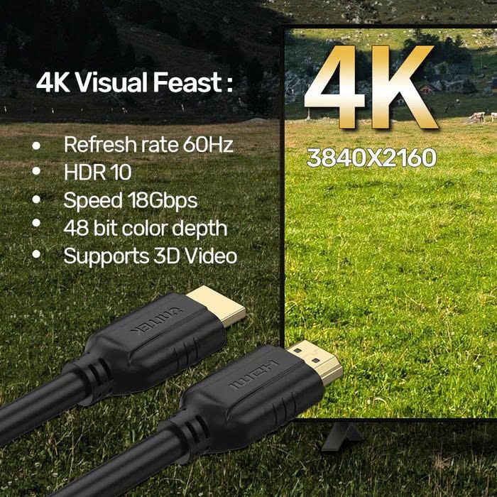 Cáp HDMI dài 15M Unitek C11079BK màu đen -Hàng chính hãng
