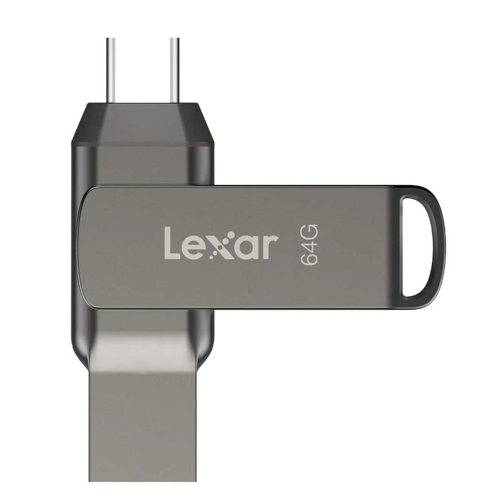 USB 64GB Lexar JumpDrive Dual D400 Chuẩn USB 3.2 Gen 1, Tốc độ đọc 130Mb/s,  BH 2 năm