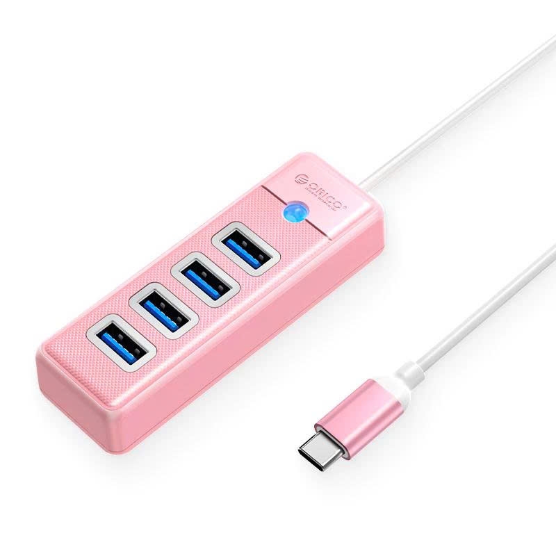 Bộ chia Type C sang 4 cổng USB 3.0 Orico PW4U-C3 dài 15cm 50cm 100cm tùy chọn vỏ nhựa  màu đen