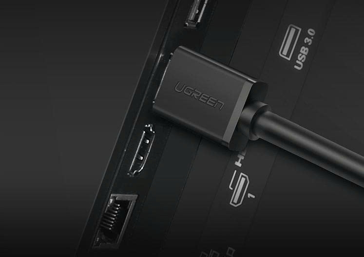 Cáp HDMI dài 10M Ugreen 10110 hỗ trợ 3D, Full HD màu đen