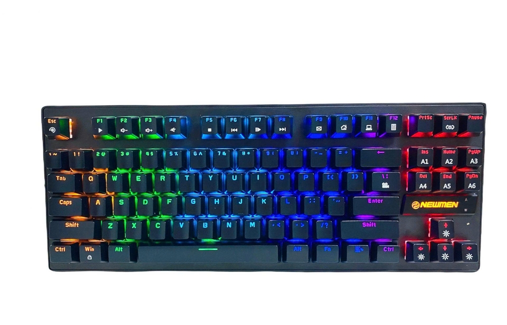 Bàn phím Cơ có dây Gaming Newmen GE87R LED RGB (Blue/Red/Brown Switch) cổng USB