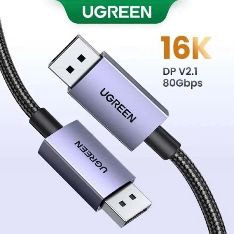 Ugreen Cáp dislayport sang dislayport 2.1 Ugreen 25862 15384 15383 DP118 16K dài 3m 2m 1m đầu hợp kim
