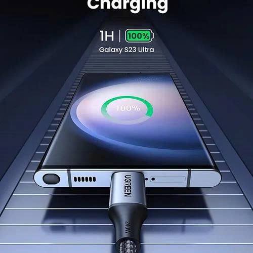 Ugreen Cáp sạc nhanh Type C Ugreen 15311 US535 dài 1M 240W PD3.1 5A dây dù