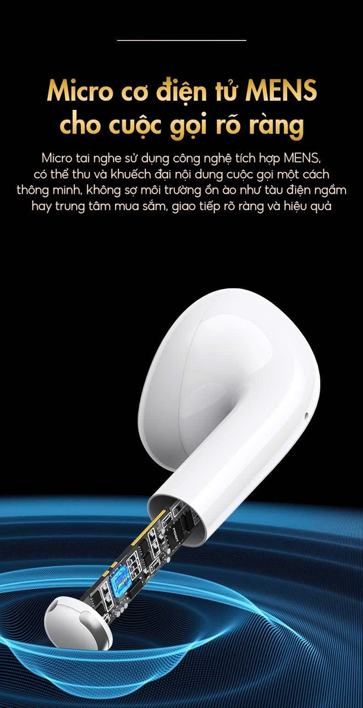 Pisen Tai nghe không dây Bluetooth True wireless PISEN 80 LV24JL màu trắng