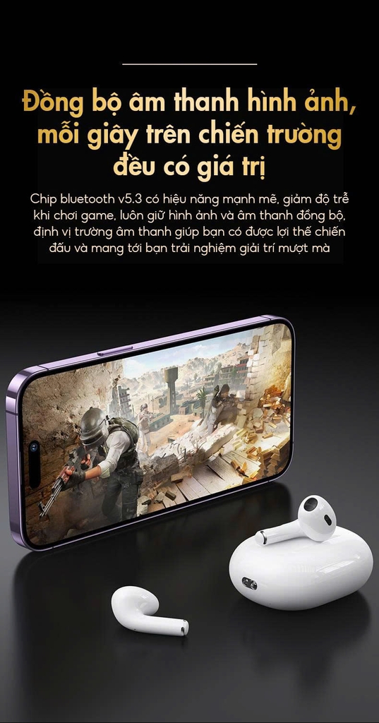 Pisen Tai nghe không dây Bluetooth True wireless PISEN 80 LV24JL màu trắng