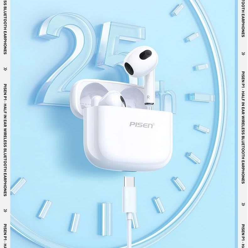 Pisen Tai nghe không dây Bluetooth True wireless Buds P1 PISEN BHD TW4 màu trắng