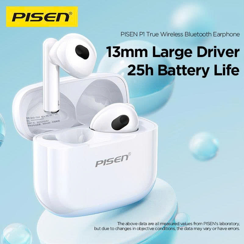 Pisen Tai nghe không dây Bluetooth True wireless Buds P1 PISEN BHD TW4 màu trắng