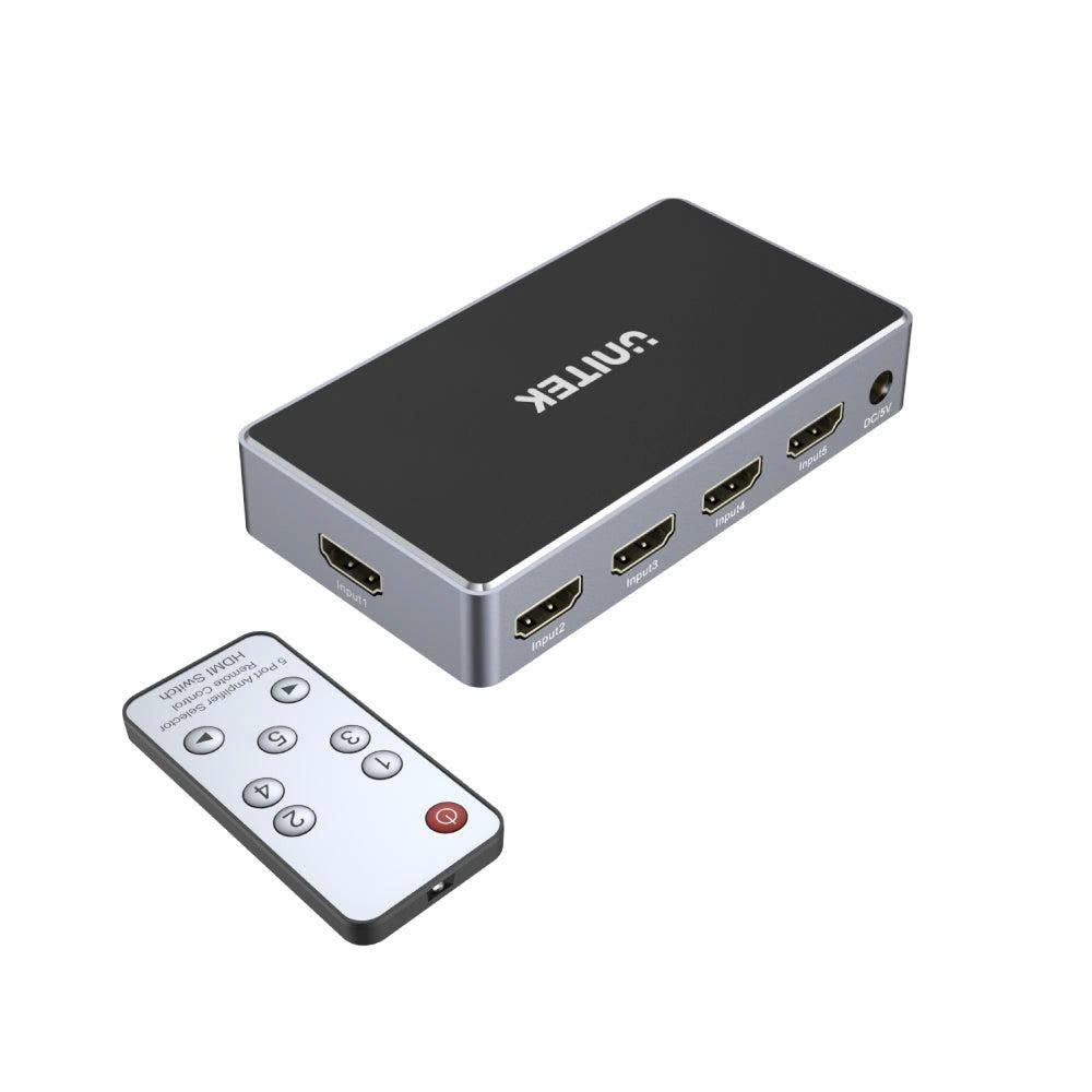 Bộ gộp(Switch) 5 CPU cổng HDMI sang 1 màn hình HDMI Unitek V1110A