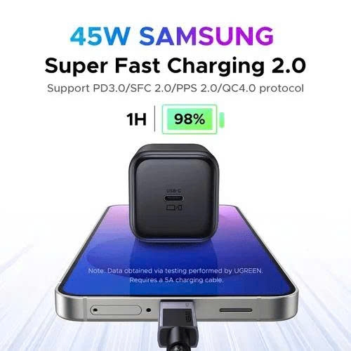 Củ sạc nhanh UGREEN 65050B  X524  45W 1 cổng USB C màu đen chuẩn US