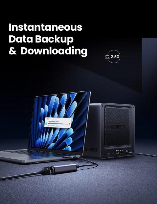 Cáp chuyển  USB 3.0 sang mạng Lan RJ45 2.5Gbps Ugreen 25051 CM468 vỏ nhôm