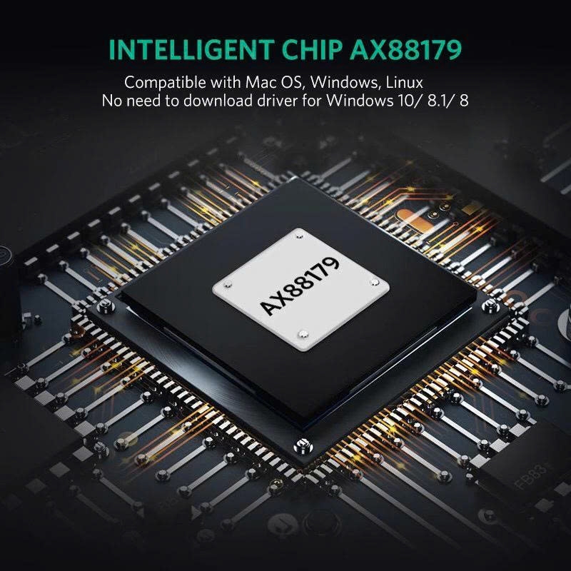 Ugreen Cáp chuyển USB Type C sang mạng Lan, RJ 45 Ugreen 50307 tốc độ 1Gb/1000Mb vỏ nhựa màu đen