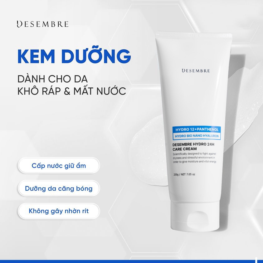 Kem dưỡng ẩm Desembre Hydro Science Hydro 24H Care Cream